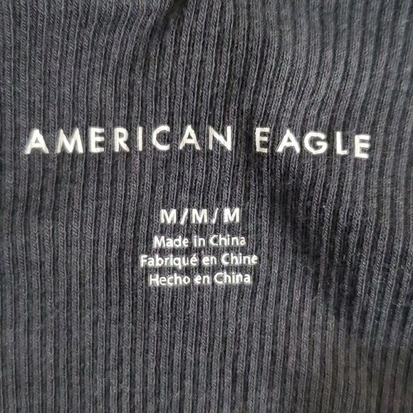 American Eagle medium dark grey long sleeve bodysuit - Picture 6 of 7